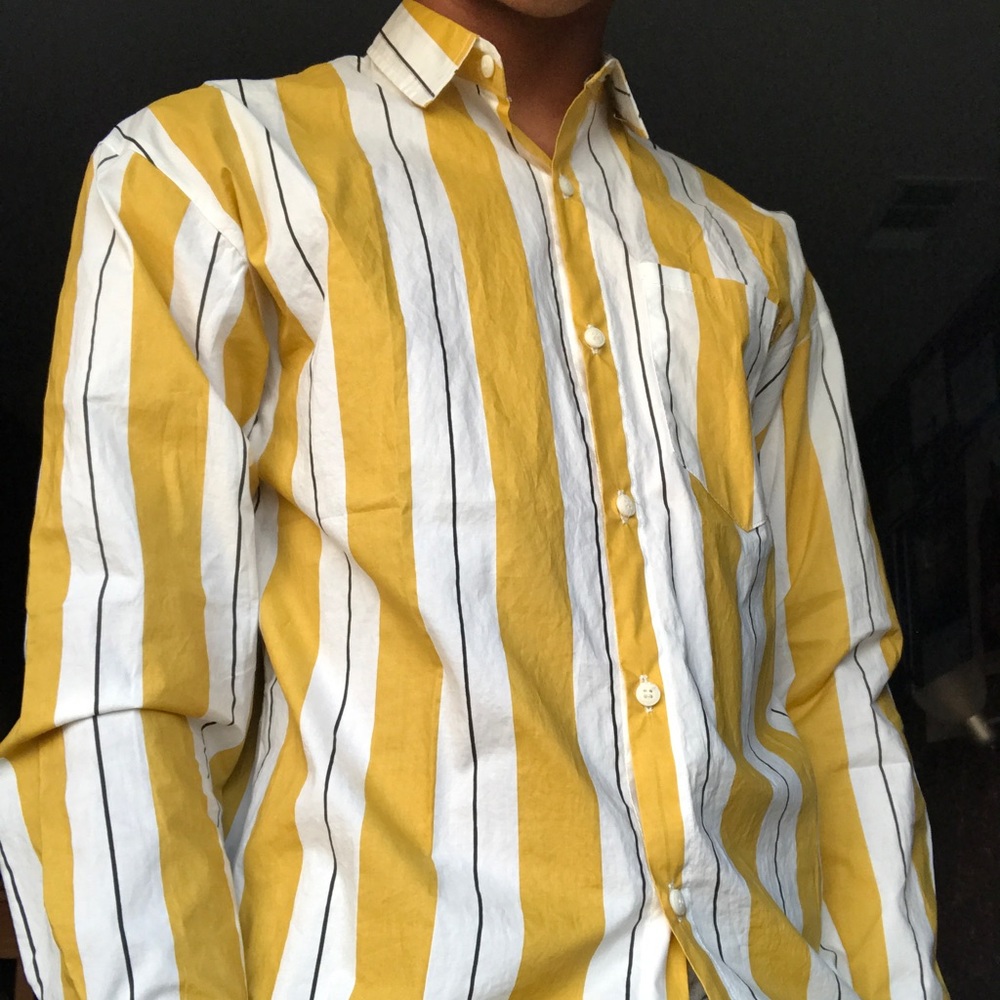 Long Sleeve Stripped Button Down